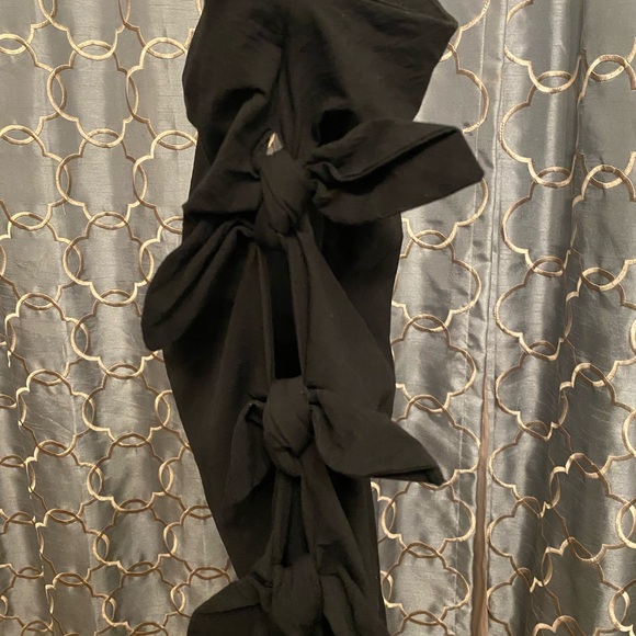 One shoulder  Black Zara dress with ties on side and shoulder - Picture 2 of 2